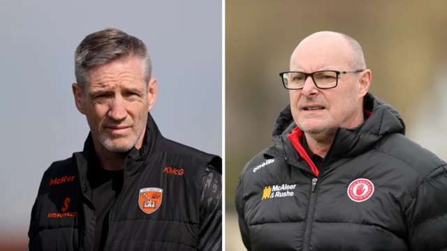 Armagh manager Kieran McGeeney and Tyrone manager Malachy O'Rourke