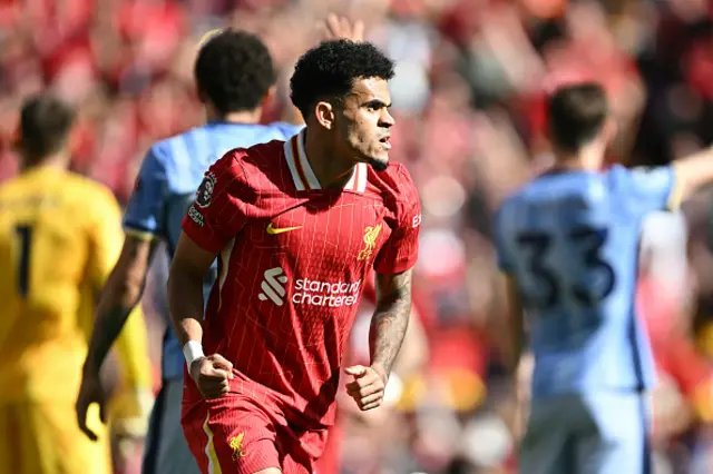 Luis Diaz celebrates