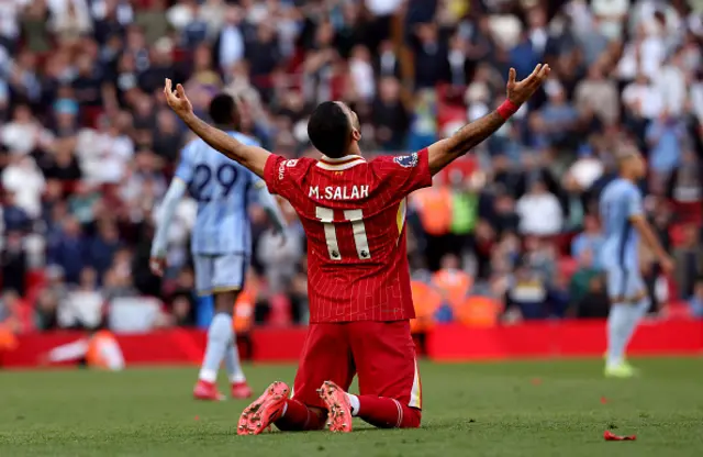 Mohamed Salah of Liverpool celebrates
