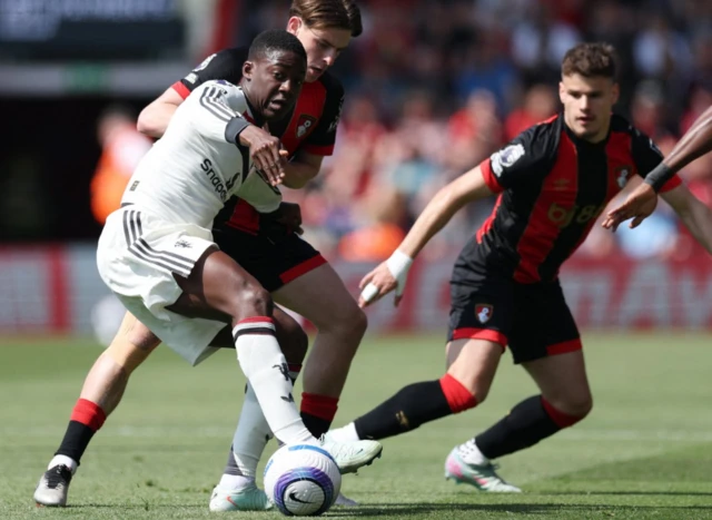 Manchester United's Kobbie Mainoo in action