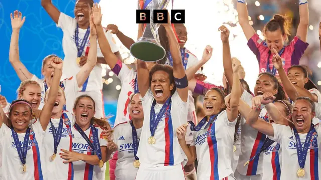 Lyon lift the Women's Champions League trophy