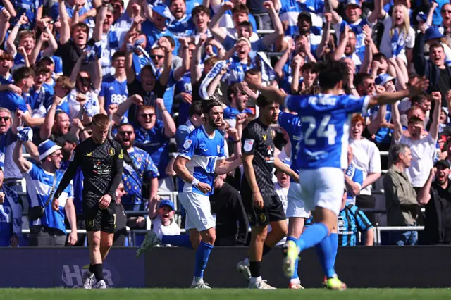 Willum Por Willumsson of Birmingham City celebrates after scoring a goal
