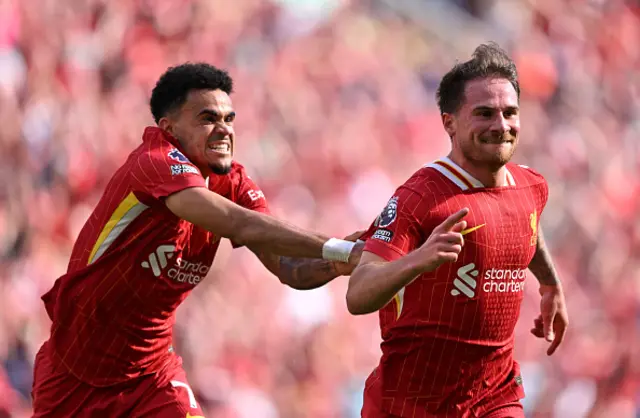 Alexis Mac Allister of Liverpool celebrates