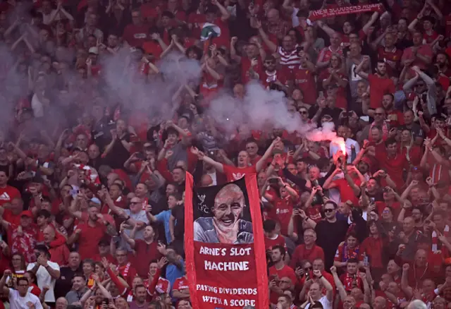 Liverpool fans celebrate