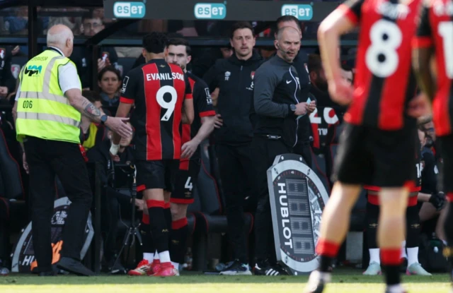 AFC Bournemouth's Evanilson walks off the pitch