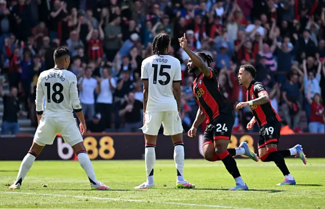 Antoine Semenyo of AFC Bournemouth celebrates