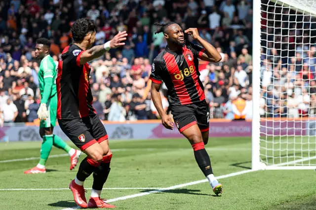 Antoine Semenyo of Bournemouth celebrates