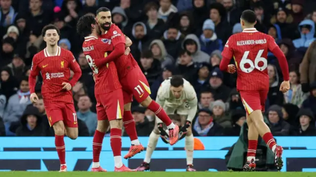 Mohamed Salah scores at Manchester City