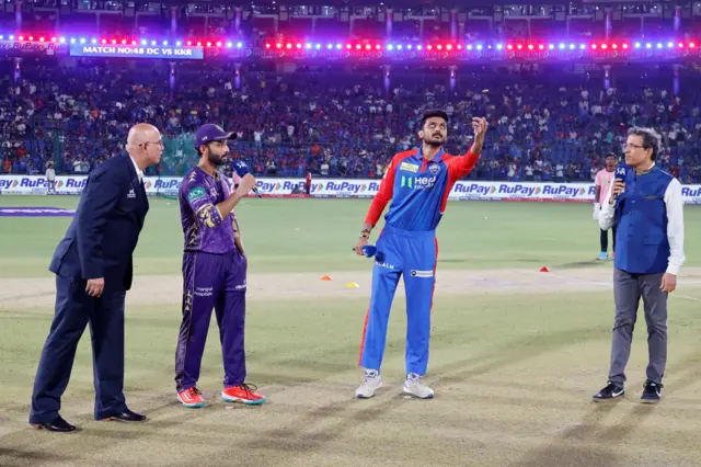 Axar Patel wins the toss