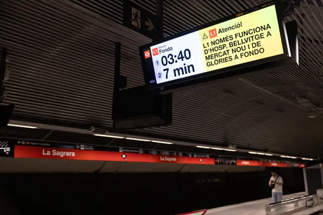 Public transportations are on a halt as a widespread power outage strikes Spain