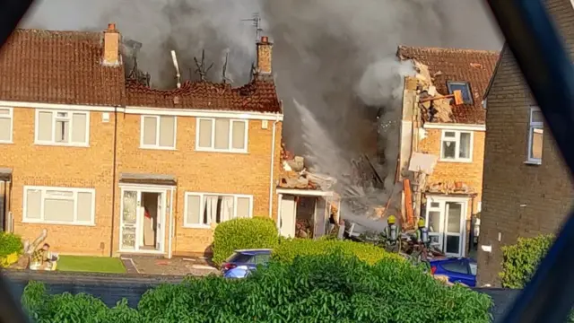Image showing damage to houses after fire