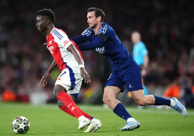 Bukayo Saka and Fabian Ruiz