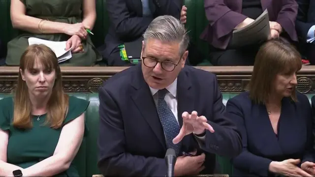 Starmer speaking at PMQs
