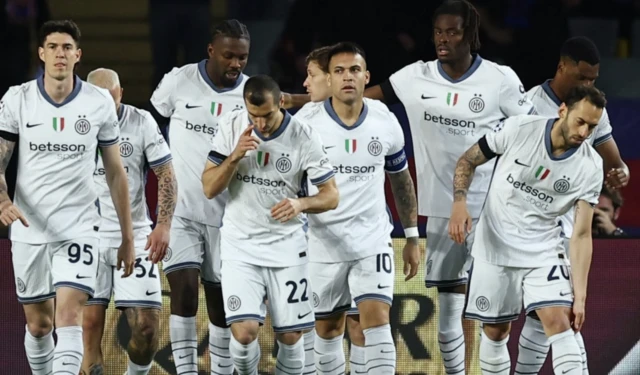 Inter Milan's Marcus Thuram celebrates