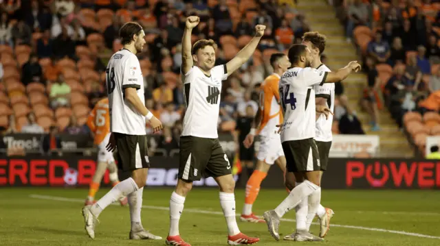 Goal celebrations for Alfie May of Birmingham City