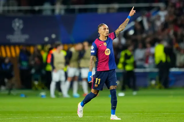 Raphinha celebrates