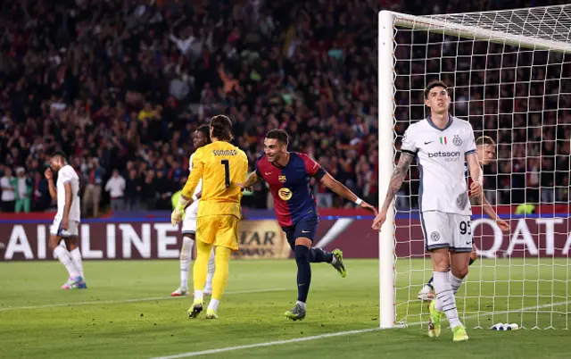 Ferran Torres of FC Barcelona runs past Yann Sommer