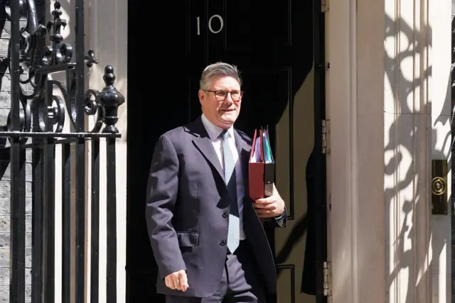 Keir Starmer leaves No 10 Downing Street