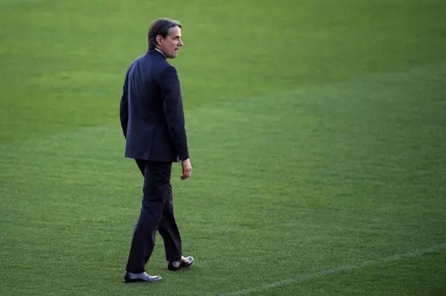 Simone Inzaghi looks on