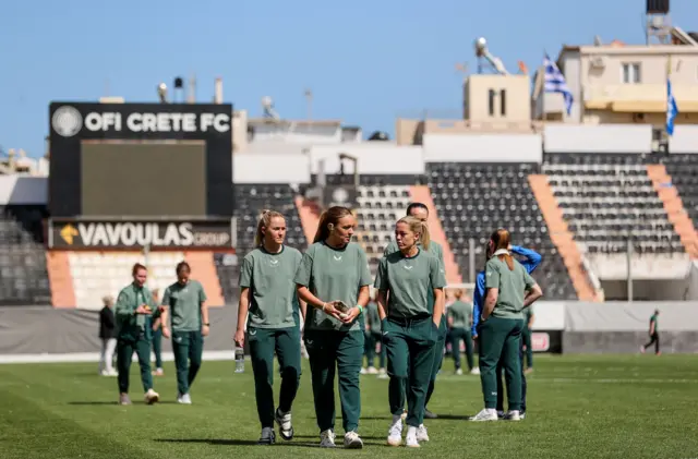 Republic of Ireland players ahead of the game