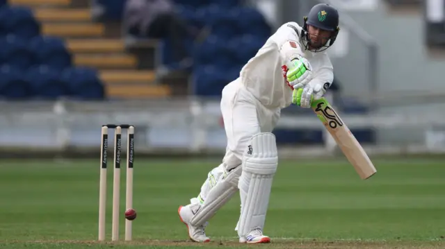 Eddie Byrom batting for Glamorgan