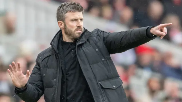 Boro boss Michael Carrick during the win over Oxford