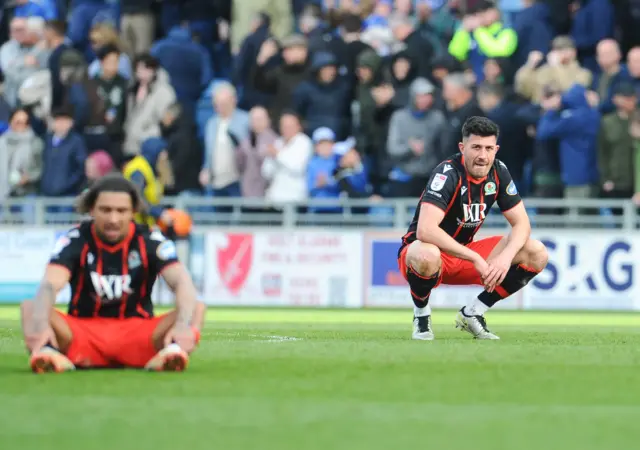 Blackburn Rovers' Danny Batth looks dejected