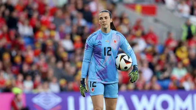 Wales goalkeeper Olivia Clarke