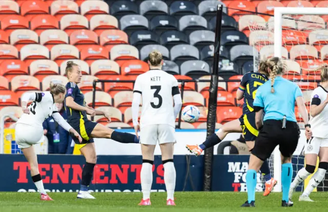 Germany's Elisa Senss opens the scoring at Tannadice
