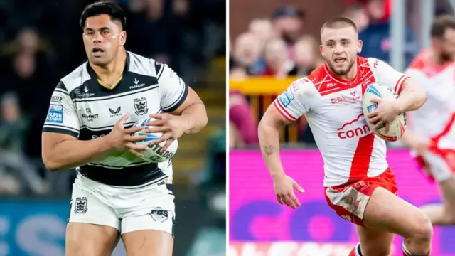 Herman Ese'ese (left) has been instrumental in Hull FC's strong start to the campaign, while reigning Man of Steel Mikey Lewis has again starred for Hull KR