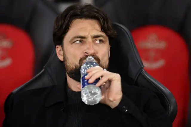 Russell Martin drinking a bottle of water