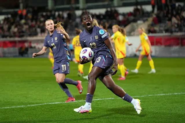 Michelle Agyemang celebrates