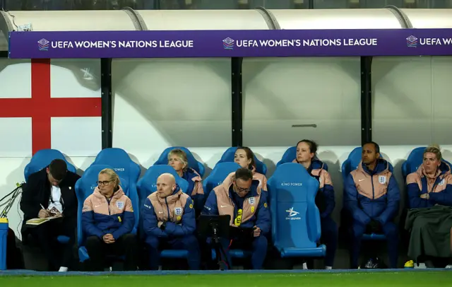 The England bench