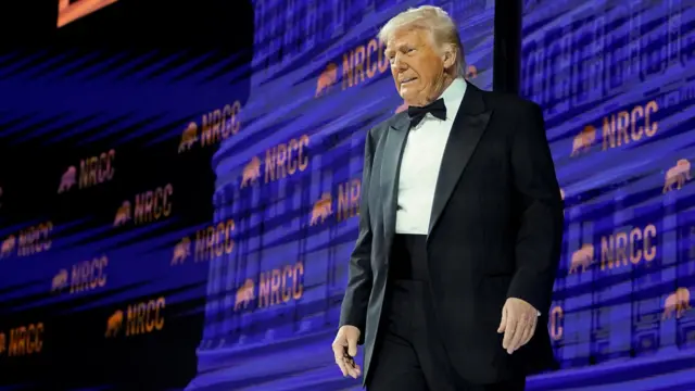 U.S. President Donald Trump attends the National Republican Congressional Committee (NRCC) dinner at the National Building Museum in Washington,
