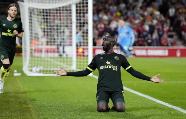 Brentford's Yoane Wissa celebrates