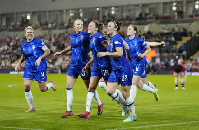 Chelsea players celebrate