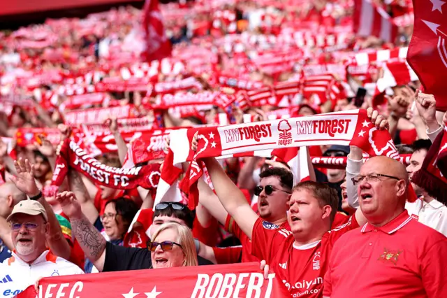 Nottingham Forest fans at Wembley