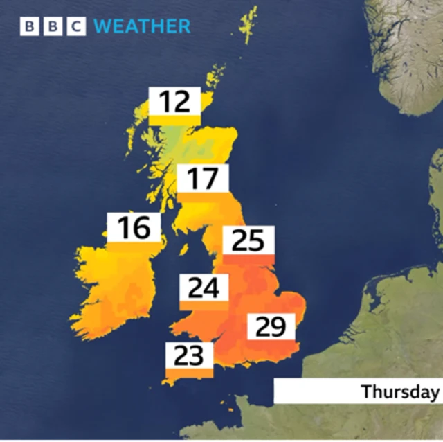 A weather map