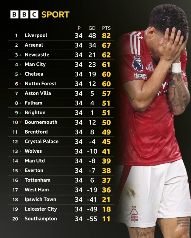 Premier League table