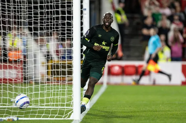 Brentford's Yoane Wissa celebrates