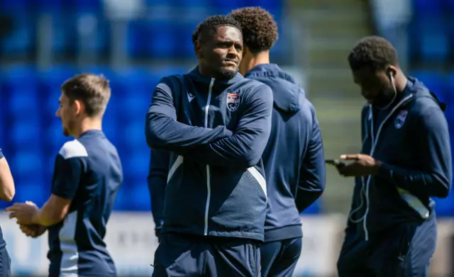 Ross County players soak up the Perthshire sunshine