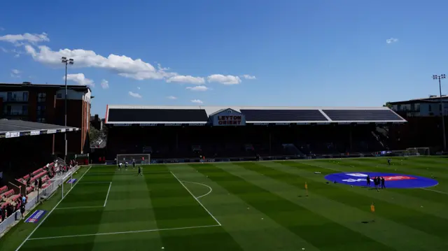 Leyton Orient's Brisbane Road before kick-off against Stockport