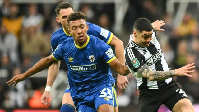 AFC Wimbledon v Newcastle United last October