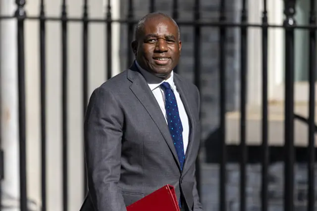 Foreign Secretary David Lammy arrives at Downing Street