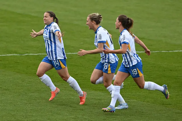 Brighton women celebrating