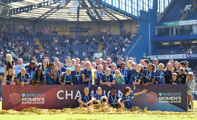 Chelsea with the WSL trophy