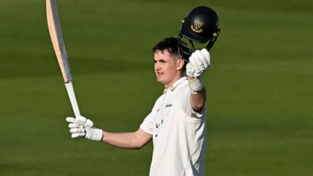 Sussex all-rounder Jack Carson scored a maiden first class century