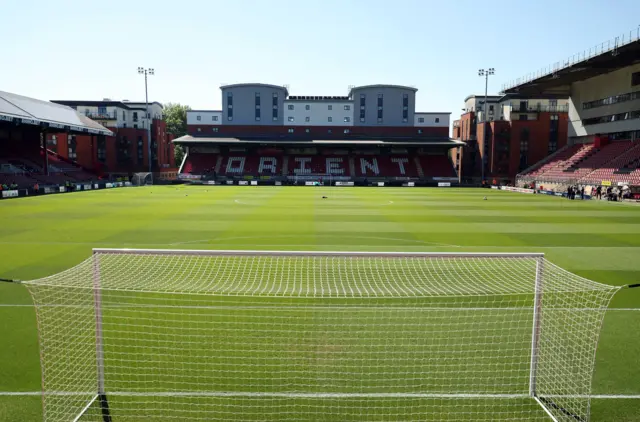 Leyton Orient's Brisbane Road stadium before kick-off against Stockport County