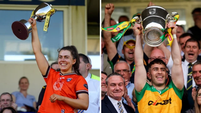 Armagh ladies with Anglo-Celt and Donegal men with Anglo-Celt