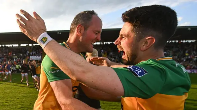 Michael Murphy celebrates with Ryan McHugh